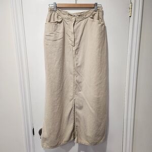Cotton Ginny Khaki Tan Maxi Skirt